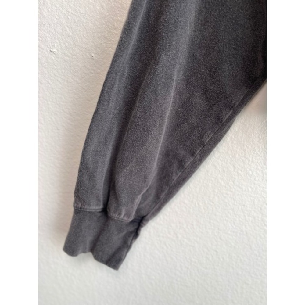 Hollister Womens Cropped Hoodie Gray Long Sleeve Logo Graphic Sweatshirt Large - Picture 13 of 16